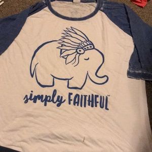 Baseball style tee simply FAITHFUL